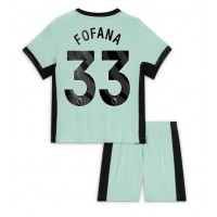 Chelsea Wesley Fofana #33 Tredje Dräkt Barn 2023-24 Kortärmad (+ Korta byxor)